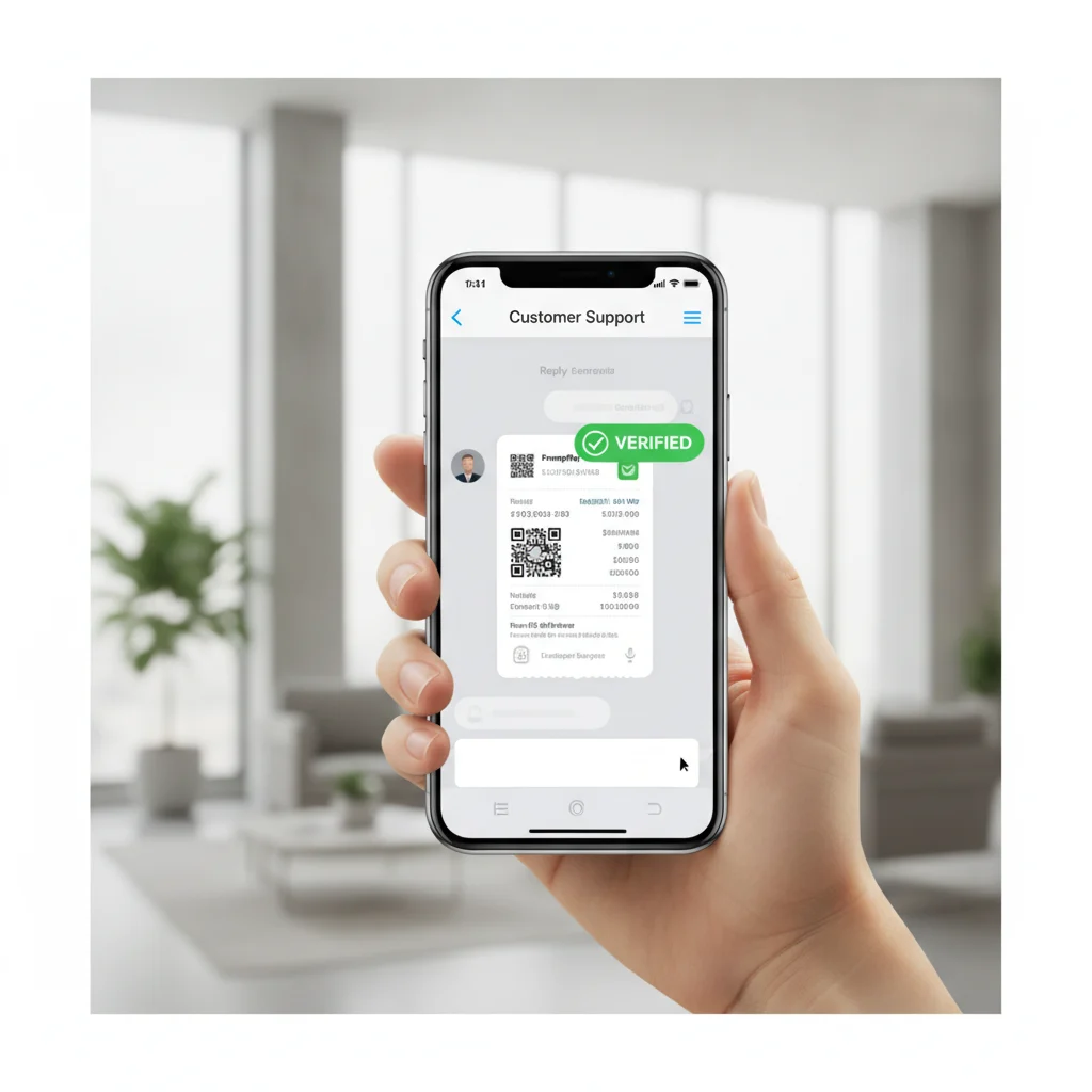 มือถือแสดงสลิป PromptPay ที่ได้รับการยืนยันอัตโนมัติใน LINE